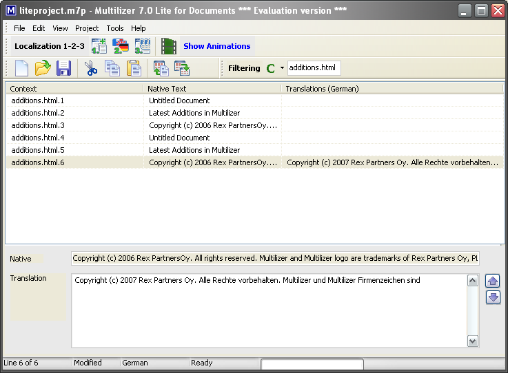 Multilizer Lite for Developers Screenshot